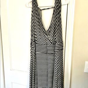 Torrid Gray Black Striped Maxi Dress Size 3 / 3x